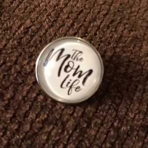 Mom life snap charm
